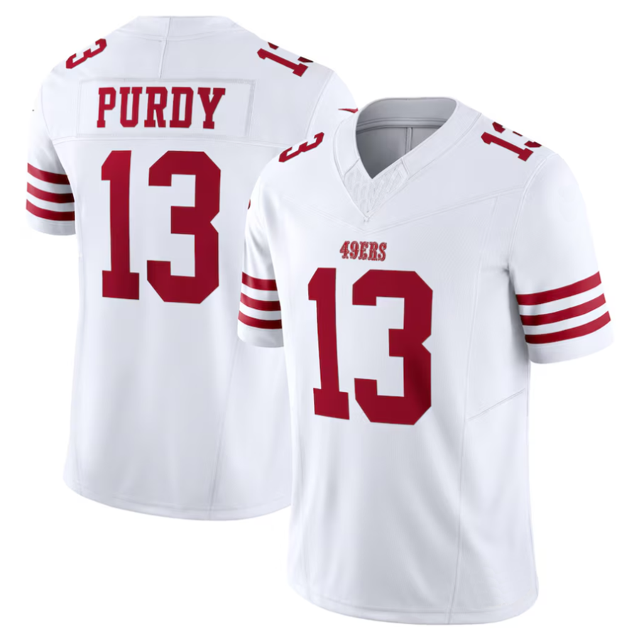 Silnrao SF.49ers #13 Brock Purdy Playre White Vapor F.U.S.E. Limited Stitched Jerseys