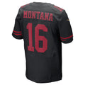 Silnrao SF.49ers #16 Joe Montana Player Black Game Stitched Jerseys