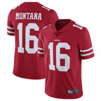 Silnrao SF.49ers #16 Joe Montana Player Vapor Untouchable Limited Throwback Stitched Jerseys