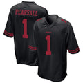 Silnrao SF.49ers #1 Ricky Pearsall Player Black Game Stitched Jerseys