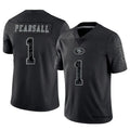 Silnrao SF.49ers #1 Ricky Pearsall Player Black RFLCTV Limited Stitched Jerseys