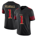 Silnrao SF.49ers #1 Ricky Pearsall Player Black Rivalries Collection Limited Stitched Jerseys