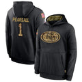Silnrao SF.49ers #1 Ricky Pearsall Player Black Salute To Service Hoodie Player Stitched Jerseys