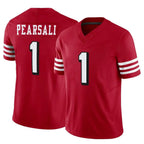 Silnrao SF.49ers #1 Ricky Pearsall Player Scarlet Vapor F.U.S.E. Limited Stitched Jerseys