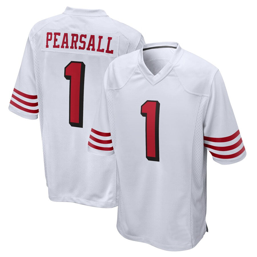 Silnrao SF.49ers #1 Ricky Pearsall Player White Game Stitched Jerseys