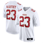 Silnrao SF.49ers #23 Christian McCaffrey Player Tundra White Fashion Game Stitched Jerseys