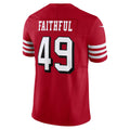 Silnrao SF.49ers #49 The Faithful Player Scarlet Vapor F.U.S.E. Limited  Football Jerseys