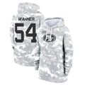 Silnrao SF.49ers #54 Fred Warner Player Arctic Camo Salute to Service Hoodies Stitched Jerseys