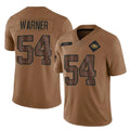 Silnrao SF.49ers #54 Fred Warner Player Brown Salute To Service Limited Stitched Jerseys