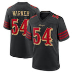 Silnrao SF.49ers #54 Fred Warner Player Rivalries Collection Black Game Stitched Jerseys