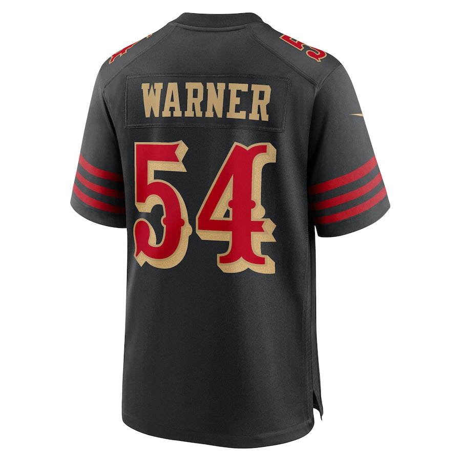 Silnrao SF.49ers #54 Fred Warner Player Rivalries Collection Black Game Stitched Jerseys