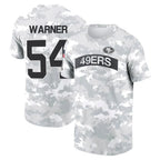 Silnrao SF.49ers #54 Fred Warner PlayerSalute to Service Hoodies & T-Shirts Stitched Jerseys