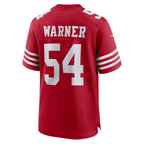 Silnrao SF.49ers #54 Fred Warner Scarlet Player Game Stitched Jerseys