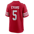 Silnrao SF.49ers #5 Mike Evans Scarlet Game Stitched Jerseys