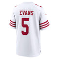 Silnrao SF.49ers #5 Mike Evans White Game Stitched Jerseys