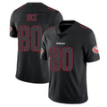 Silnrao SF.49ers #80 Jerry Rice Player Black Limited Rush Impact Stitched Jerseys