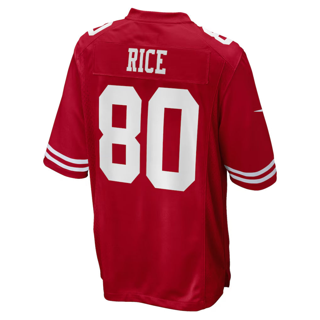 Silnrao SF.49ers #80 Jerry Rice Player Scarlet Game Stitched Jerseys