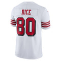 Silnrao SF.49ers #80 Jerry Rice Player White Vapor F.U.S.E. Limited Stitched Jerseys