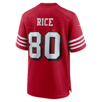 Silnrao SF.49ers #80 Jerry Rice Scarlet Retired Player Alternate Game Stitched Jerseys