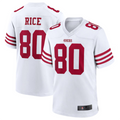 Silnrao SF.49ers #80 Jerry Rice White Retired Player Game Jersey American Stitched Jerseys