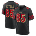 Silnrao SF.49ers #85 George Kittle Player Rivalries Collection Black Game Stitched Jerseys