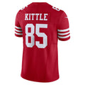 Silnrao SF.49ers #85 George Kittle Player Scarlet Vapor F.U.S.E. Limited Stitched Jerseys