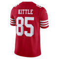 Silnrao SF.49ers #85 George Kittle Scarlet Team Vapor F.U.S.E. Stitched Limited Jerseys