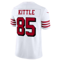 Silnrao SF.49ers #85 George Kittle White Alternate Vapor F.U.S.E. Stitched Limited Jerseys