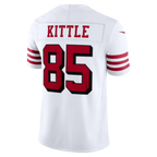 Silnrao SF.49ers #85 George Kittle White Alternate Vapor F.U.S.E. Stitched Limited Jerseys
