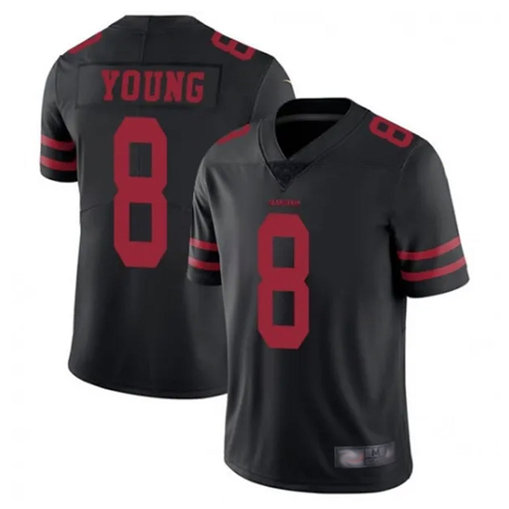 Silnrao SF.49ers #8 Steve Young Player Black Vapor Untouchable Limited Stitched Jerseys