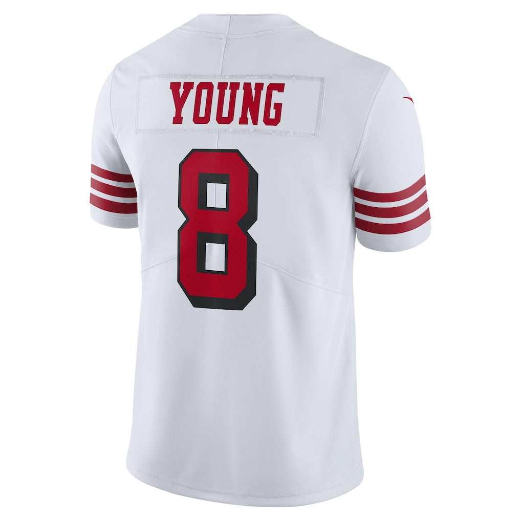Silnrao SF.49ers #8 Steve Young Player Whtie Color Rush Vapor Untouchable Limited Stitched Jerseys