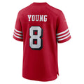 Silnrao SF.49ers #8 Steve Young Scarlet Retired Player Alternate Game Stitched Jerseys