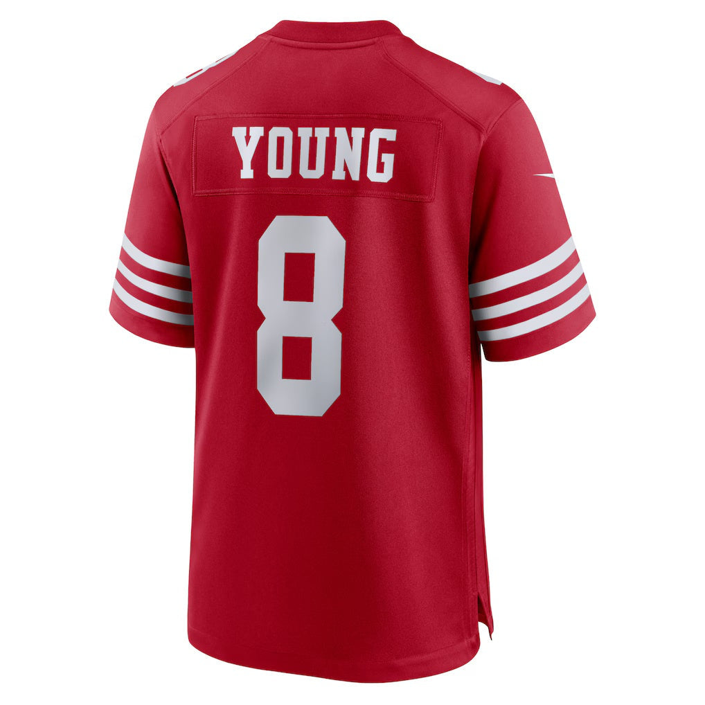 Silnrao SF.49ers #8 Steve Young Scarlet Retired Player Game Stitched Jerseys