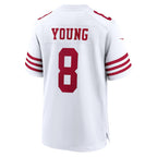 Silnrao SF.49ers #8 Steve Young White Retired Player Game Stitched Jerseys