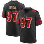 Silnrao SF.49ers #97 Nick Bosa Player Rivalries Collection Black Game Stitched Jerseys