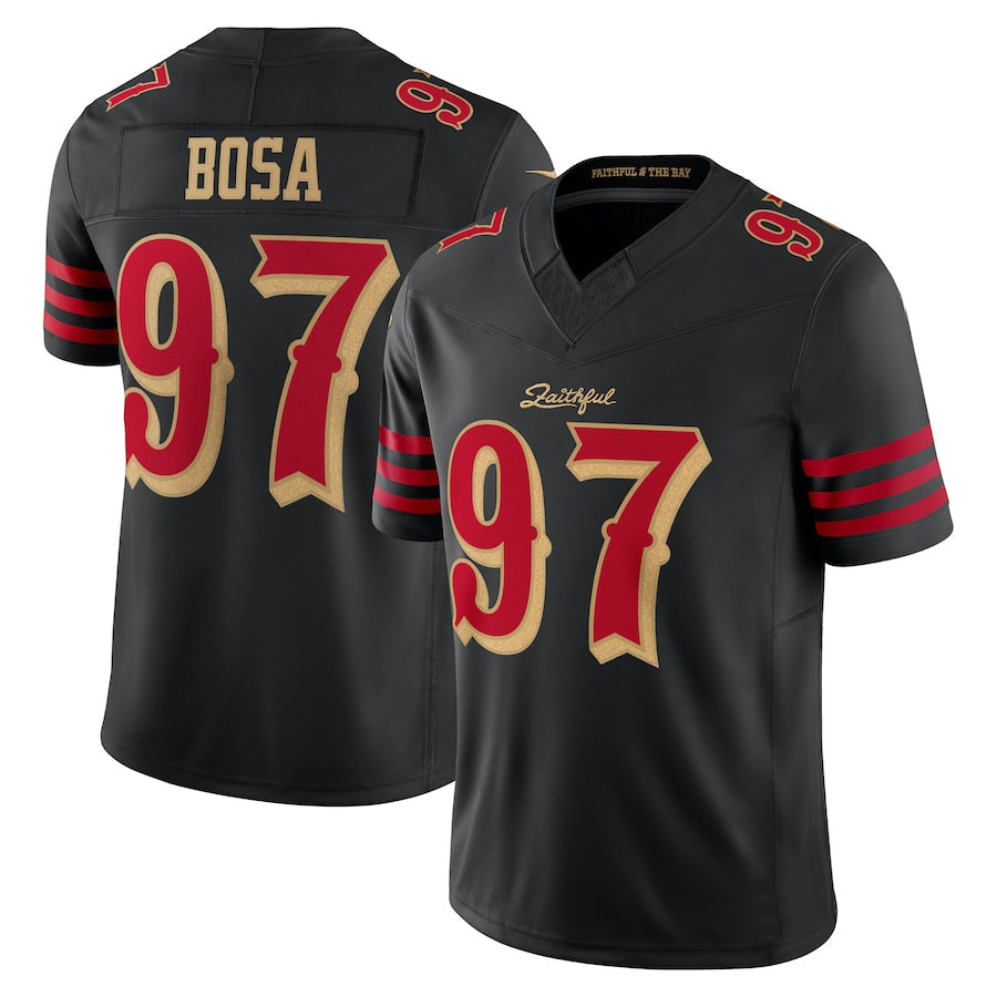 Silnrao SF.49ers #97 Nick Bosa Player Rivalries Collection Vapor Limited Black Stitched Jerseys