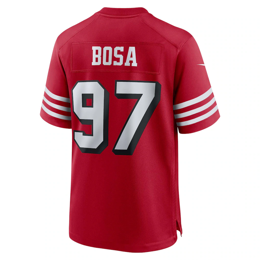 Silnrao SF.49ers #97 Nick Bosa Scarlet Alternate Game Stitched Jerseys