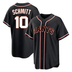 Silnrao SF.Giants #10 Casey Schmitt Player Black Fashion Out Home Limited Stitched Jerseys