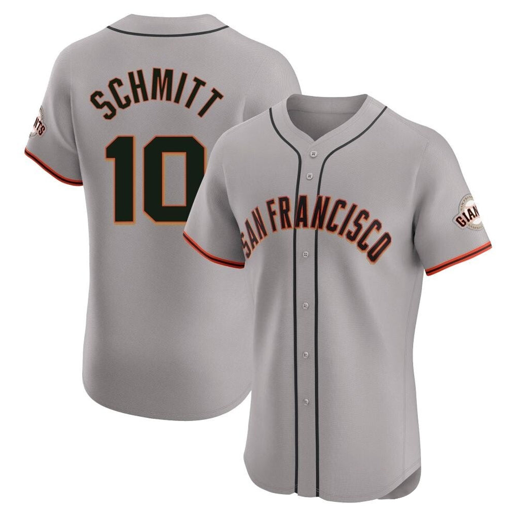 Silnrao SF.Giants #10 Casey Schmitt Player Gray Home Limited Elite Stitched Jerseys