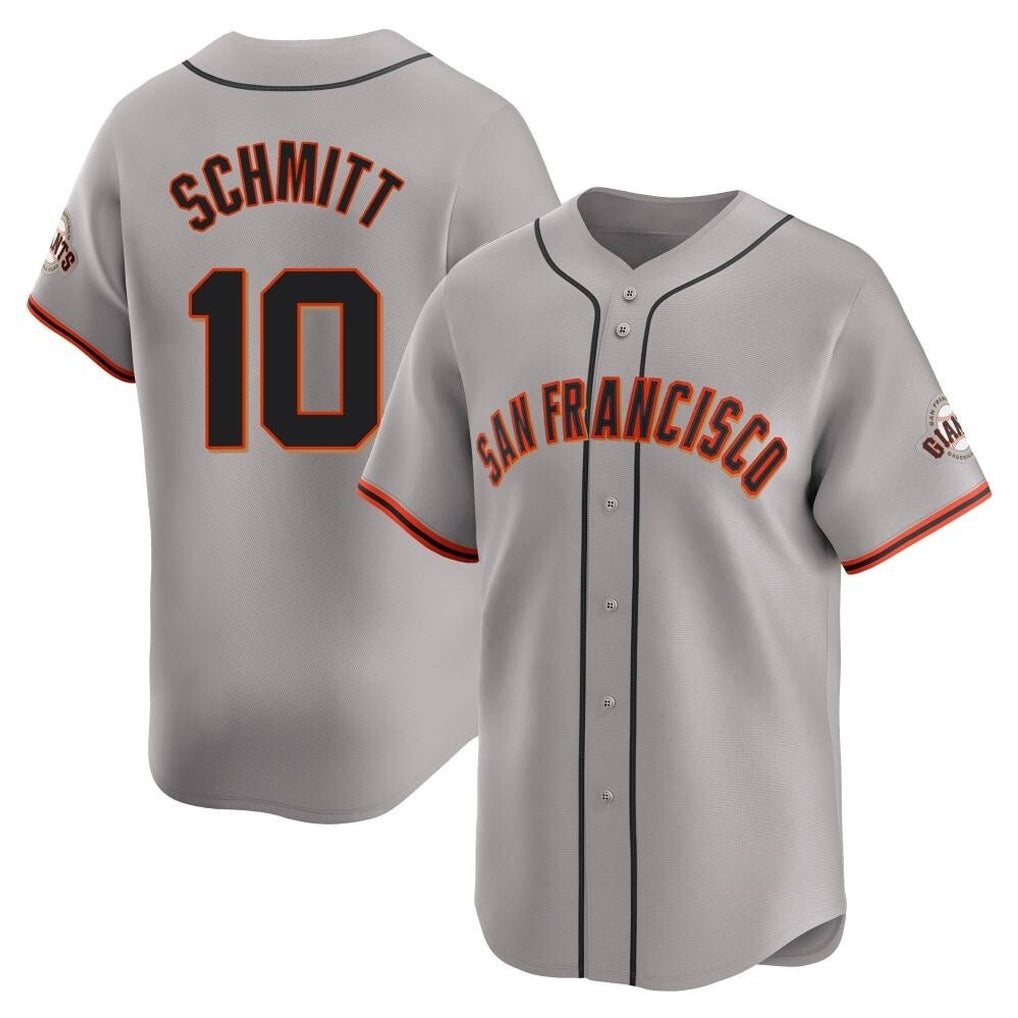 Silnrao SF.Giants #10 Casey Schmitt Player Gray Home Limited Stitched Jerseys