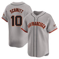 Silnrao SF.Giants #10 Casey Schmitt Player Gray Home Limited Stitched Jerseys