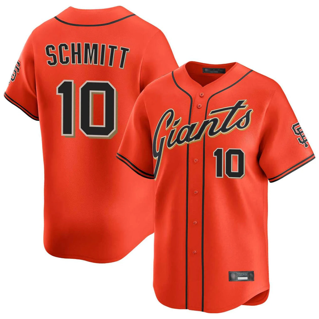 Silnrao SF.Giants #10 Casey Schmitt Player Orange Home Limited Stitched Jerseys