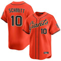 Silnrao SF.Giants #10 Casey Schmitt Player Orange Home Limited Stitched Jerseys