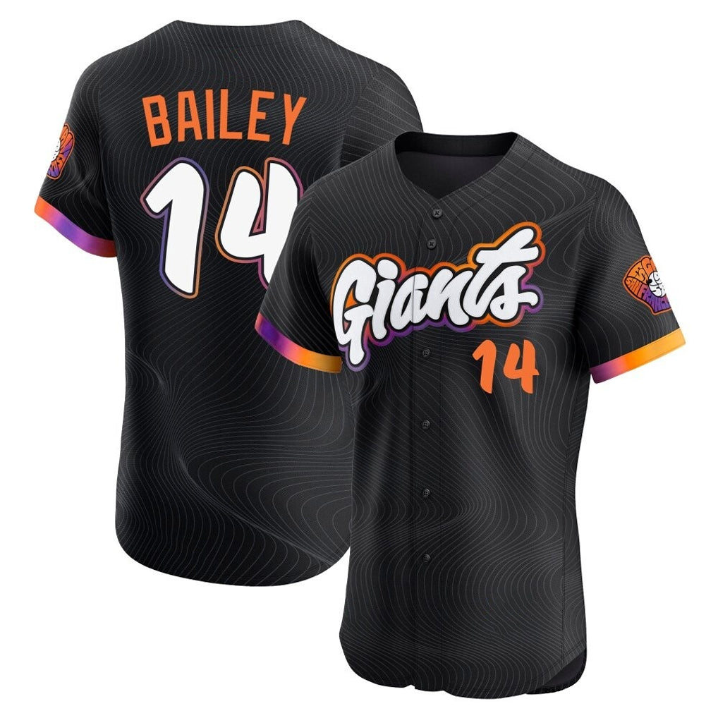 Silnrao SF.Giants #14 Patrick Bailey Player Black 2025 City Connect Home Limited Elite Stitched Jerseys