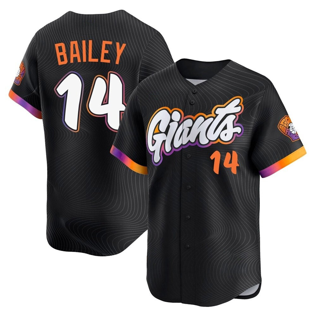 Silnrao SF.Giants #14 Patrick Bailey Player Black 2025 City Connect Home Limited Stitched Jerseys