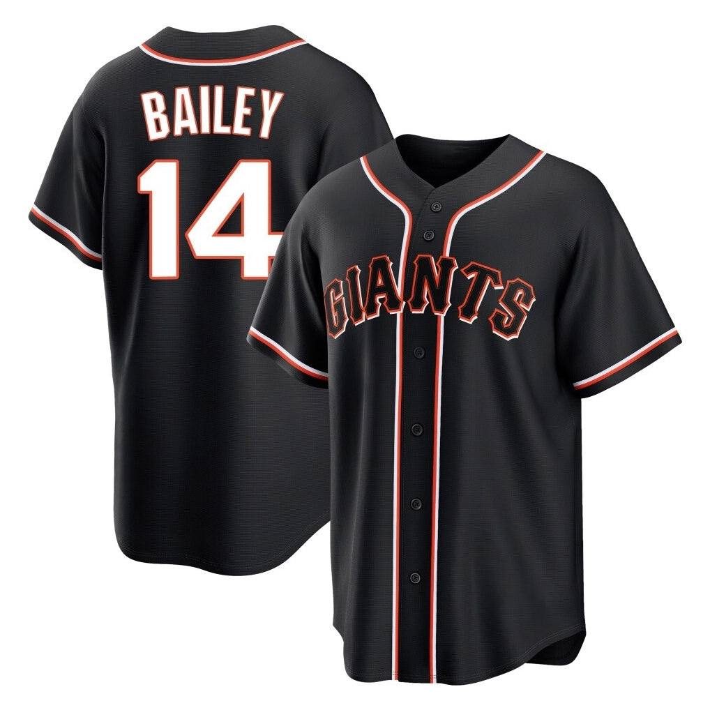 Silnrao SF.Giants #14 Patrick Bailey Player Black Fashion Out Home Limited Stitched Jerseys