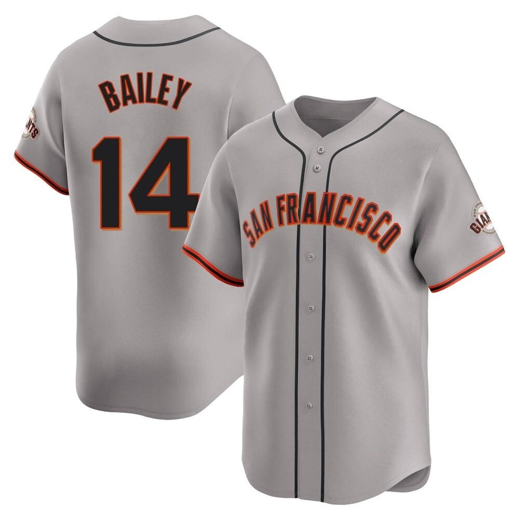 Silnrao SF.Giants #14 Patrick Bailey Player Gray Home Limited Stitched Jerseys