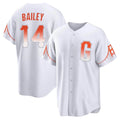 Silnrao SF.Giants #14 Patrick Bailey Player White City Connect Home Game Stitched Jerseys