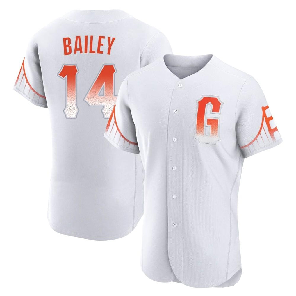 Silnrao SF.Giants #14 Patrick Bailey Player White City Connect Home Limited Elite Stitched Jerseys