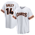 Silnrao SF.Giants #14 Patrick Bailey Player White Home Game Stitched Jerseys